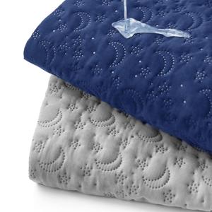 Waterproof Pack and Play Mattress Cover Pack of 2, Soft Quilted Pack and Play Mattress Pad Protector 39" X 27", Playpen Mattress Sheet