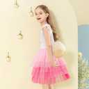 LQSZ Girls Tulle Dresses Princess Flutter Sleeve Tutu Dress for Toddler Girl 3-12 Years (4-5T)