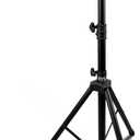 Pyle Mount Holder Heavy Duty Rubber Capped Tripod, Adjustable Height from 36.2 x 58.0 inches, Locking Safety PIN and 35mm Compatible Insert, On-Stage or In-Studio Use - PSTND1 (Single)
