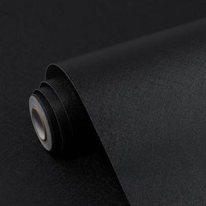 Black Contact Paper Solid Black Peel and Stick Wallpaper 17.3"x120" Matte Self Adhesive Waterproof Vinyl Roll for Bathroom Kitchen Backsplash Cabinets Shelf Liners Drawers
