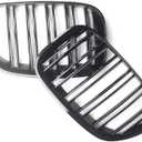 Honeycomb Fog Light Grill Gloss Black Double Line Style Front Upper Grilles FOR X5 E53 SUV 2004-2006 Sport 4D LCI Grill Accessories