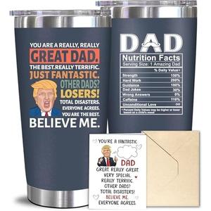 Pack of 2, NewEleven Fathers Day Gift For Dad - Funny Present For Father, Men - Dad Birthday Gift, Unique Father Gifts From Daughter, Son, Kid, Wife - 20 Oz Tumbler Navy