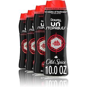 Downy Unstopables In-wash Scent Booster Beads, Old Spice, 10.0 Oz (4 Pack)