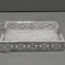 Guest Towel Holder Tray for Bathroom Napkin Holder Modern Disposable Hand Towel Holder Basket White Wooden Napkins Holder for Table Paper Rustic Bathroom Towel Tray Flat Wood Dinner Napkin Holder