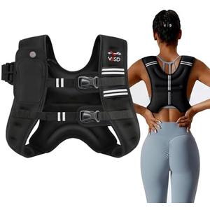 VBSD Weighted Vest Woman 20lb Weight Vest for Women Men Body Weight Vests for Walking Strength Training Running Workout Jogging Fitness