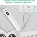 Electric Massage Itch Reliever,2-in-1 Itch Relief with USB Rechargeable 3 Kinds of Temperature and Vibration,Fast Itch Relief with Summer Outdoor Gadget (White)