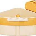 Corner Sink Strainer Basket – Yellow Food Waste Drain Catcher with Ultra-Strong Suction Cups + Steel Scrub Cloth & Cleaning Cloth – Multi-Purpose Kitchen & Bathroom Storage