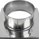 Vent Systems 8" Inch Stainless Steel Chimney Top Plate  Heavy-Duty Square to Round Roof Flue Base Mount with Collar  Weather-Resistant Steel Cap Cover Flange for Fireplace, Stove and Furnace