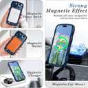 teloxy Designed for iPhone 15 Case, Magnetic [Curly Wavy Edge] Shockproof Protective Durable Slim Translucent Matte Anti-Fingerprint Phone Case, Dark Blue