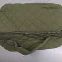 LOVEVOOK Travel Makeup Bag for Women, 2Pcs Puffer Waterproof Cosmetic Organizer, Large Capacity Pouch Open Flat Small Toiletry Bag with Brush Compartment & Handle