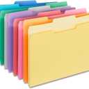 Staples File Folders, 1/3-Cut Tab, Assorted Position, Letter Size, Perfect for Home, Office, Classroom, 100-Pack, Assorted Colors (Multicolored)