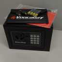 Voncabay Money Safe Box for Home with Sensor Light & Fireproof Money Bag - 0.23 Cubic Feet Security Safe Box with Digital Keypad, Keys & Pass Code Lock, 9.05" W x 6.69" D x 6.69" H, Black