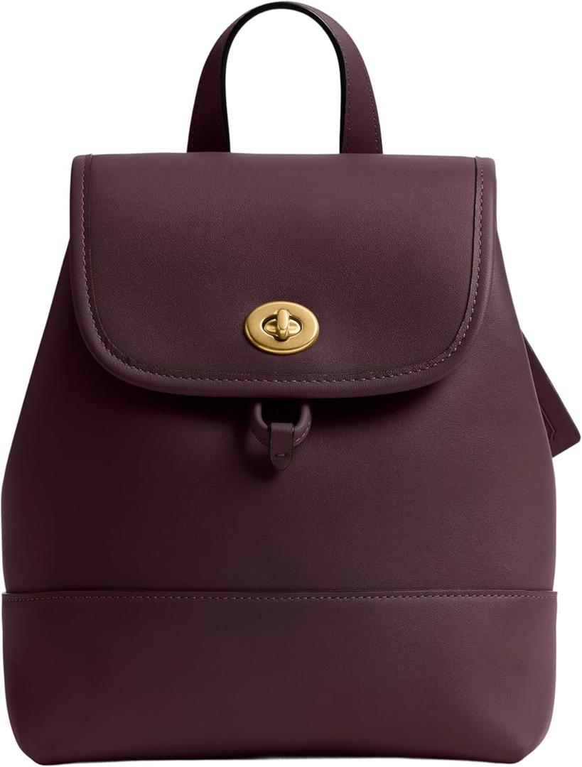 COACH Women's Turnlock Backpack Black Currant One Size