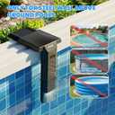 Solar Pool Lights Only for Steel Wall Above Ground Pools, 5.210 in Top Rail Remote Control, Brighter 3-Sided 180 Underwater Glow, 10 Colors 4 Modes, IP68 Waterproof1 Pack
