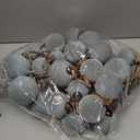 Foilswirl 36 Pcs Gray Blue Velvet Christmas Balls Bulk - 2.36", 2.76", 3.15" Flocked Christmas Tree Ball Ornaments Hanging Decoration for Xmas Tree, Wreath, Home or Party Decorations
