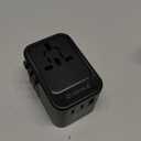 Universal Travel Adapter, International Travel Plug Adapter with 2 USB-C(PD 20W)  1 USB-A Ports, All in One Portable Adaptor, for USA, UK, EU, AU  224+ Countries (Black) US