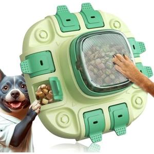 KADTC Dog Puzzle Toy, 2 Levels of Challenge, Push-to-Release Treat Dispenser, Slow Feeder & Mental Stimulation Enrichment Toy for Small Medium Large Dogs