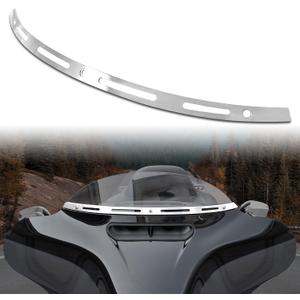 Stainless Steel Slotted Windshield Trim for Harley Street Glide Electra Glide Ultra Classic CVO 2014-2023 Accessories