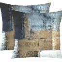 Britimes Throw Pillow Covers Modern Home Art Decor, 18 x 18 Inches Set of 2 Pillow Cases Decorative, Abstract Oil Painting Pillowcases for Bedroom, Living Room, Cushion Couch Sofa, Brown Blue