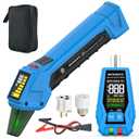 Circuit Breaker Finder Tool with Accessories, 90-135V AC Digital Breaker Finder with Integrated GFCI Outlet Tester, Circuit Tracer with Buzzer Alarm & Color Display, Includes Carrying Case