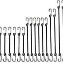 Mini Bungee Cords with Hooks. Versatile Outdoor Bungee Cord Set. Includes, 2inch, 4inch, 6inch, and 8inch, Totaling 16 Bungee Cords. (16pcs, Black, Four Sizes)
