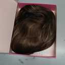 PANEWAY Hair Topper 16Inch Hair Toppers For Women Wavy Curly Brown Highlights Clip In Synthetic Wiglets for Women