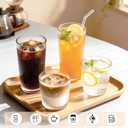 12PCS Ribbed Drinking Glasses - 6 Highball Glasses 8oz， 6 Rocks Glass Cups 11oz， Ribbed Cocktail Glasses, Ideal for Wine, Whiskey, Ice Coffee Cup, Water, Juics, Beer, Mixed Drinkware