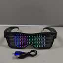 LED Glasses,light Up Glasses, Customizable Bluetooth LED Glasses, Halloween Glasses for Party, APP Control LED Display Smart Glasses for Nightclub, Festivals, Raves, Christmas for Adults over 18