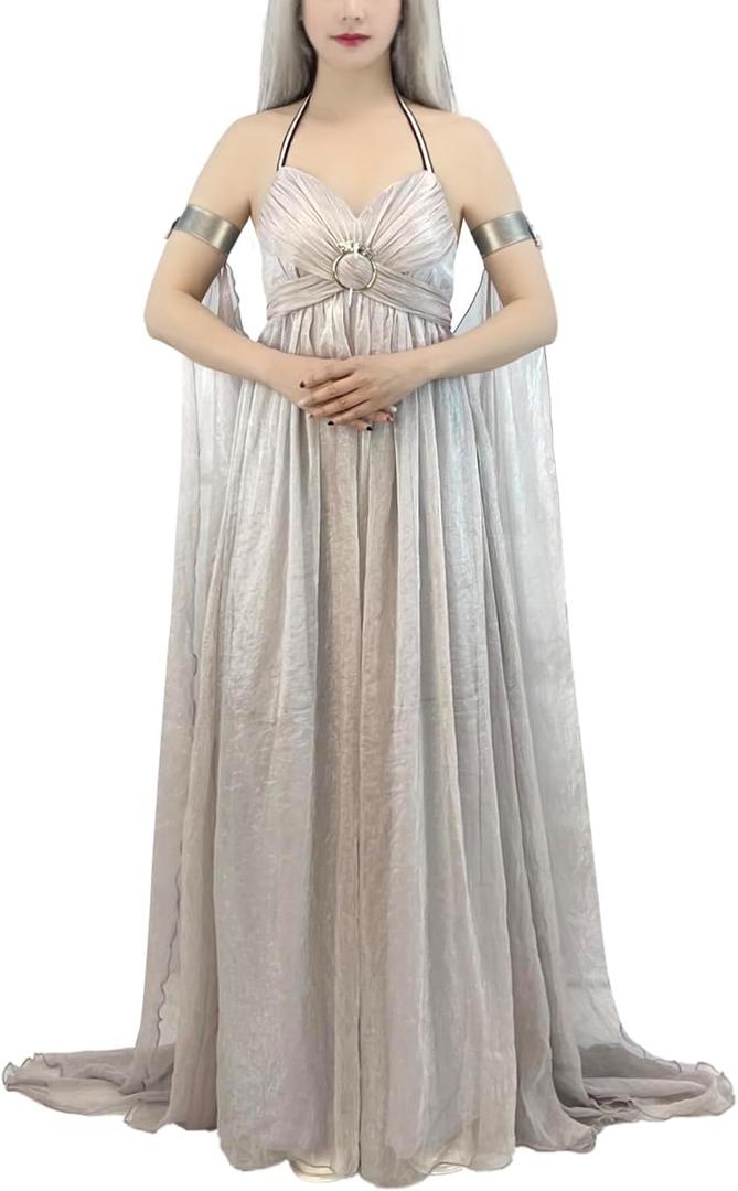 Dragon Queen Costume Chiffon Dress Halloween Cosplay For Women, M