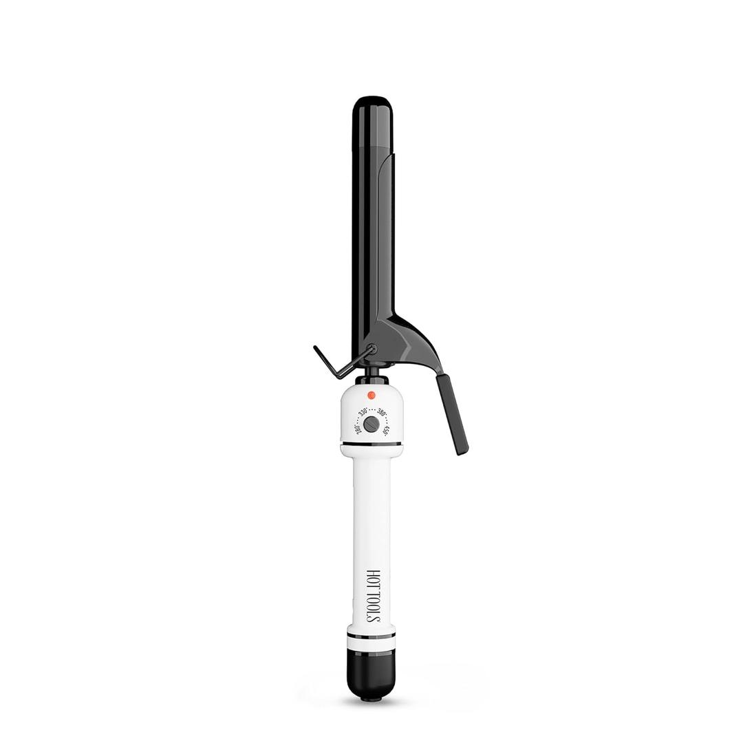 HOT TOOLS Pro Artist Nano Ceramic 1 Inch Curling Iron, Curling Wand For Bouncy Curls, Black/White