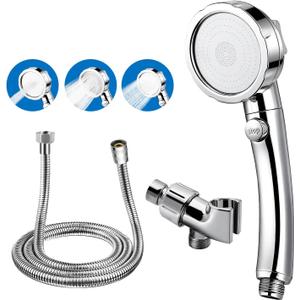 High Pressure Handheld Shower Head,3 Spray Modes rv Shower Heads High Pressure with Handheld,Detachable hand held Showerhead Set Equipped with Stainless Steel Hose and Brackets