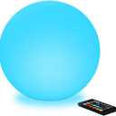 12-in LED Globe Orb Lamp, Dimmable RGB Color Changing Glowing Orb Lights Rechargeable Glowing LED Ball Light w/Remote, Waterproof Outdoor Globe Light Soothing Mood Lamp for Bedroom Garden Patio Decor