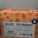Pura Sensitive Skin Baby Diapers | Size 4 (18-31 lbs) | Hypoallergenic, Totally Chlorine Free, Fragrance Free, Up to 12-Hour Leak Protection | 6 Packs of 22 (132 Diapers)