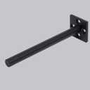 Rose's Rustics Heavy Duty Floating Shelf Bracket 6 Inch Rod (6 Pcs) Solid Steel Hidden Shelf Brackets for Floating Wood Shelves - Blind Shelf Support - Mounting Hardware Included - 1.5 Inch