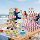 Large Cupcake Stand, 7 Tier Cupcake Tower Tree, Round Cupcake Display Stand, Tiered Cupcake Holder for Party,Clear Dessert Stand for Wedding