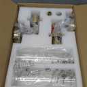 Hardwired Gold Wall Sconces Set of 2, Modern Bathroom Sconces Wall Lighting Vanity Light Fixtures with Clear Glass, Brushed Brass Wall Decor Lights for Mirror Living Room Bedroom Hallway Stairwell