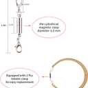 30 Pieces Silver Magnetic Jewelry Locking Clasps Necklace Clasps and Closures Bracelet Lobster Clasp Connector for DIY Necklace Bracelet Jewelry Making Supplies