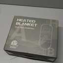 Electric Blanket, Soft Faux Rabbit Fur Bubble Heated Blanket with Dual Control 6 Heating Levels & 10 Hours Auto-Off, Machine Washable, Fast Heating (Pink White, 90"X100")