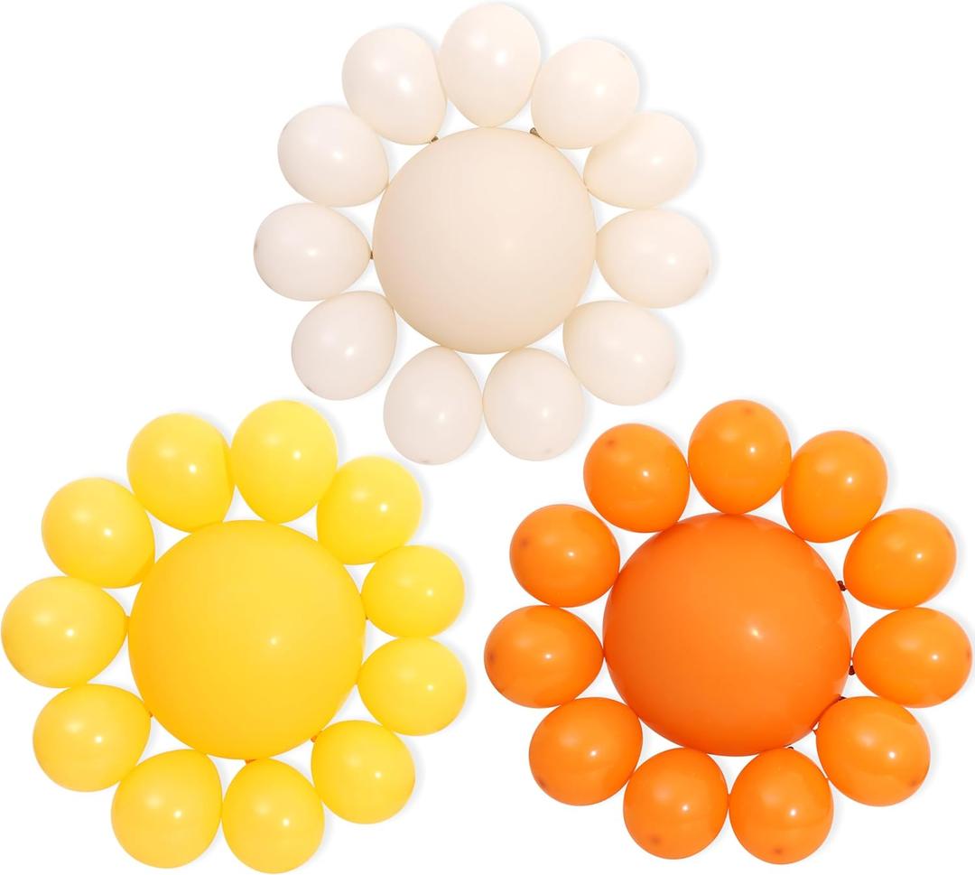 3pcs Little Sunshine Balloons - First Trip Around The Sun Birthday Decorations, Boho Sun Balloons, Here Comes The Son, Little Sunshine Party Decorations Supplies