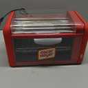 Nostalgia Oscar Mayer Extra Large 8 Hot Dog Roller & Bun Toaster Oven, Stainless Steel Grill Rollers, Non-stick Warming Racks, Perfect for Dogs, Veggie Sausages, Brats, Adjustable Timer, Red