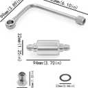 8131 Chrome Steel Fuel Line Kit With Polished Aluminium Fuel Filter