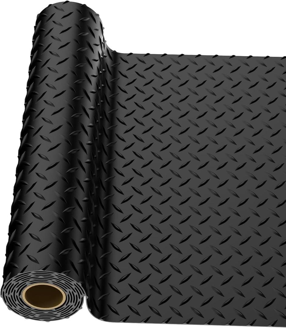 4x8 FT Garage Floor Mat, 2.8mm Thickened Diamond Plate