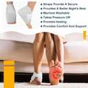 2 Pcs Heel Protectors for Pressure Sores Sheepskin Heel Pads Soft Foot Cushions Pad Heel Protectors Adjustable Foot Pillows with Securing Strap for Bed Sore Ankle Ulcers(White)