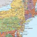 Swiftmaps 32x50 United States Classic Premier Blue Oceans 3D Wall Map Poster (Laminated)