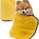 PETHROOM Ultra Absorbent Pet Towel | Quick-Drying, Soft Microfiber Dog & Cat Bath Towel | Lightweight, Durable, Fast Water-Soaking | Ideal for All Breeds (Medium) 15.7" x 31.5"