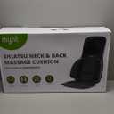 Mynt Shiatsu Neck and Back Massager with Heat, 3D Kneading Full Back Massager for Pain Relief Deep Tissue, Foldable Adjustable Chair Massager for Home Office, Christmas Gift for Dad Mom, Black