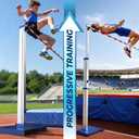 Track Field High Jump Stand, 2PCS Adjustable Aluminum, 1-7.5 Ft, Large Base