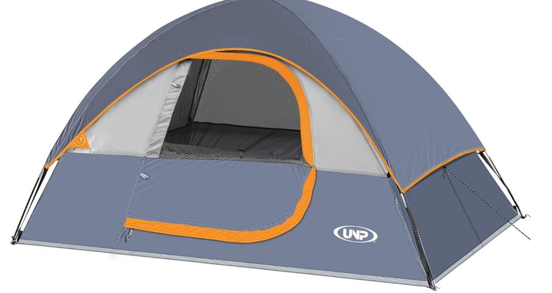 Amazon Basics Camping Tent, 3-Season Dome Design with Rainfly (2 Person)