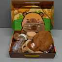 Tekeii Capybara Gifts Box, Cute Capybara Toy for Girls Kids for Back to School, Birthday, of Shoulder Bag, Coin Purch, Water Bottle, Keychain, Plush Notebook, Eye Mask, Bracelet, Pocket Comb