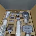 Sweetcrispy Professional Pet Grooming Vacuum Kit with Cordless Low Noise Dog Clippers, 2.5L Cup, 3 Suction Modes, and 5 Groomer Tools for Cats, Other Animals Hair Trimmer (White)